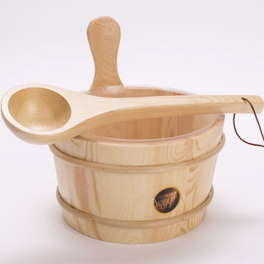 Wooden Bucket & Ladle by Leisurecraft