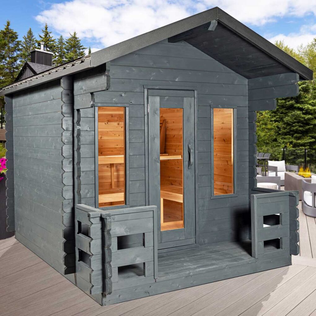 Georgian Cabin Sauna with Porch by Leisurecraft