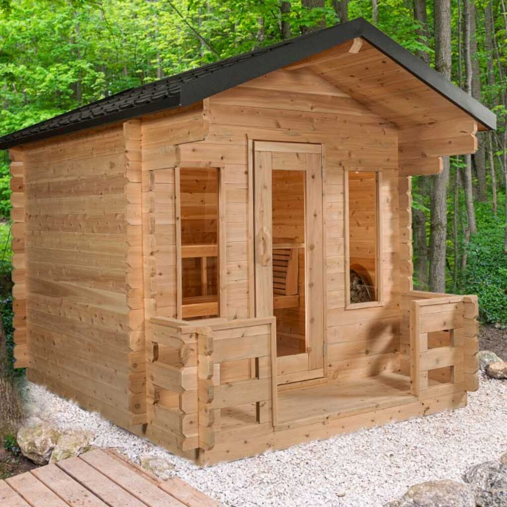 Georgian Cabin Sauna with Porch by Leisurecraft