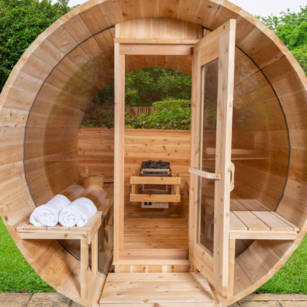 Tranquility MP Barrel Sauna by Leisurecraft (Wood Burning)